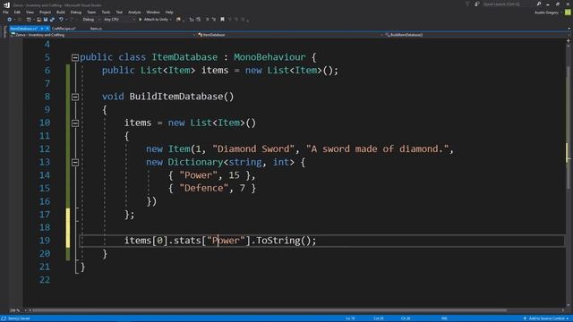 Creating an Item Database for an Inventory System in Unity смотреть онлайн