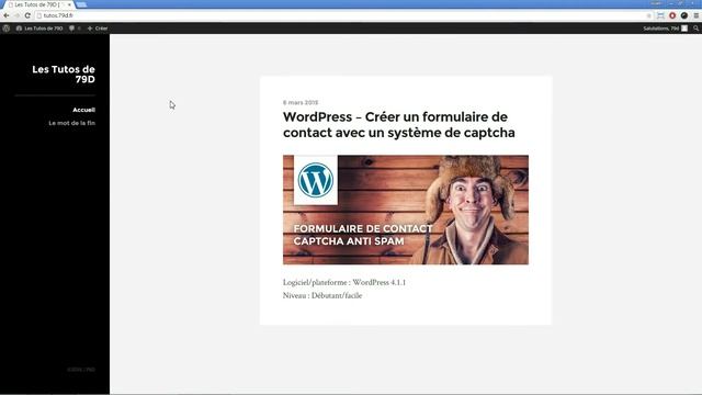 Tutoriel Wordpress - Créer un formulaire de contact avec un systeme de captcha anti-spam смотреть онлайн