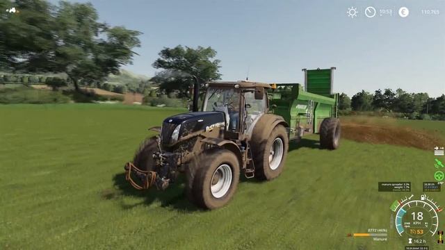 Spreading Manure, Stucking in the Mud│Purbeck Valley│FS 19│Timelapse 12 смотреть онлайн