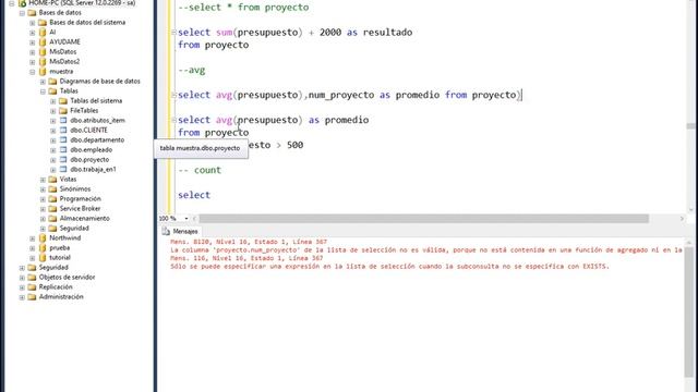 SELECT -FUNCIONES AGREGADAS SUM+AVG+COUNT - Server Management Studio - Parte 32 смотреть онлайн