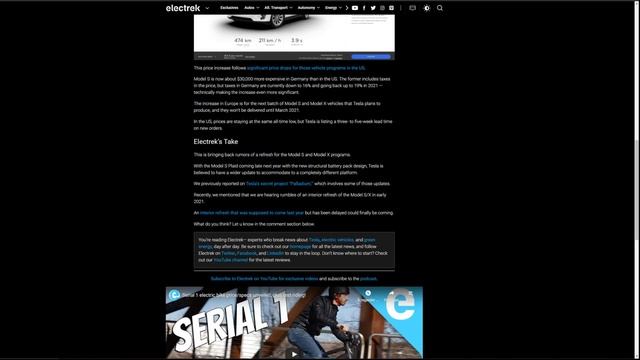 Les infos du jour: nouveaux prix Model3/S/X, FSD beta; reconnaissance des piétons; mode sentinelle! смотреть онлайн