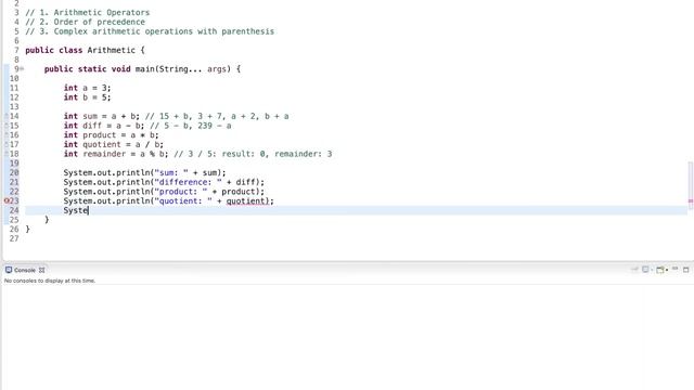 Java Tutorial: Arithmetic Operators смотреть онлайн