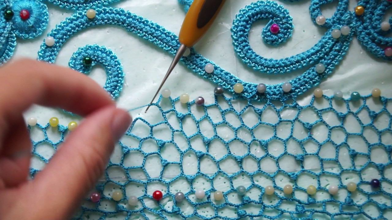 Сеточка в ирландском кружеве №3. Мастерская "Невесомость". смотреть онлайн