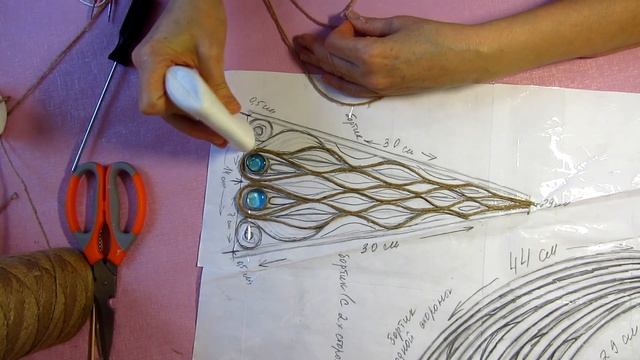 Ваза "Рог изобилия". Мастер класс. Джутовая мастерская Евгении Джут! смотреть онлайн