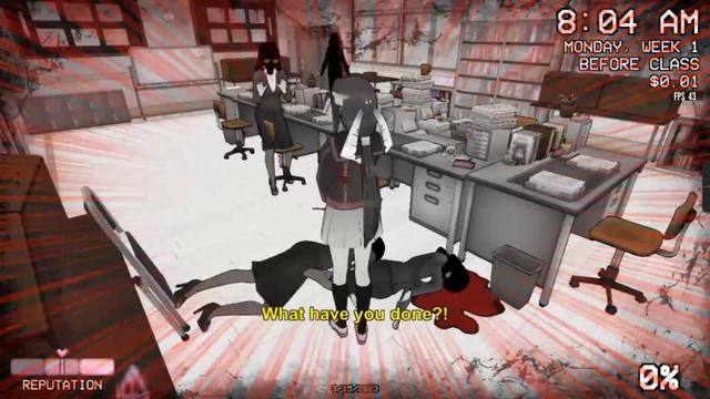 Genocide Ending With Only One Box Cutters- Yandere Simulator 1980s Mode смотреть онлайн