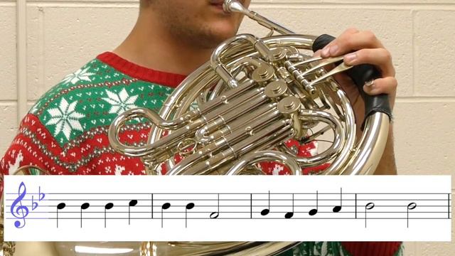 Good King Wenceslas HORN Tutorial - Melody (Easy Duet) смотреть онлайн