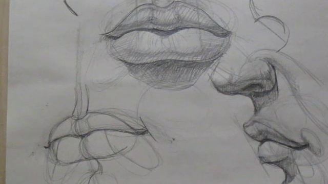 Рисуем губы в три четверти смотреть онлайн