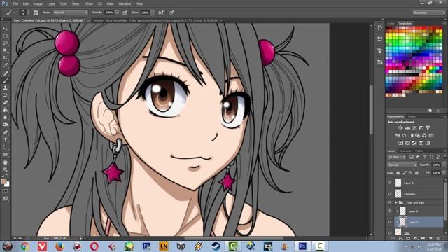How to Color Anime Skin in Photoshop CS6 - Coloring and Cel Shading Tutorial смотреть онлайн