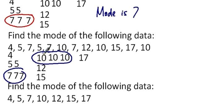 Find the mode from a list of numbers смотреть онлайн