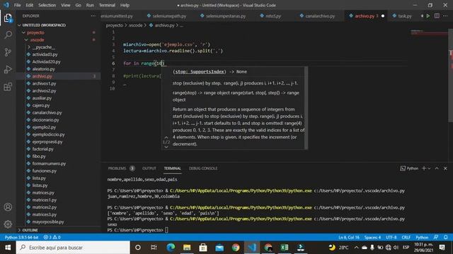 Python. Manejo de archivos CSV. Parte 1. смотреть онлайн