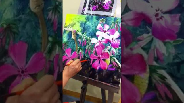watercolor - ground pink 잔디꽃 смотреть онлайн