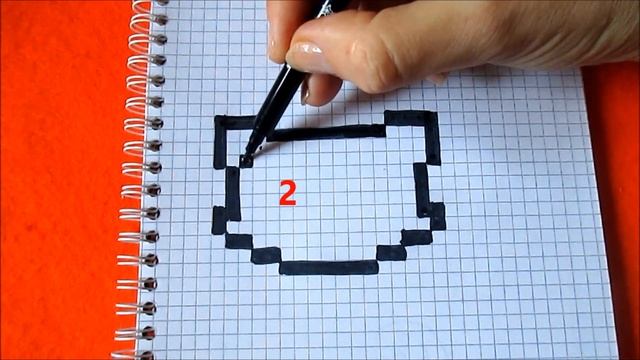 Как нарисовать Тигренка по клеточкам How to Draw Tiger Pixel Art смотреть онлайн
