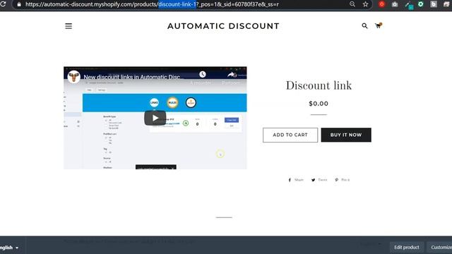 Referral link in Shopify, with items and discount attached | Refersion + Automatic Discount смотреть онлайн