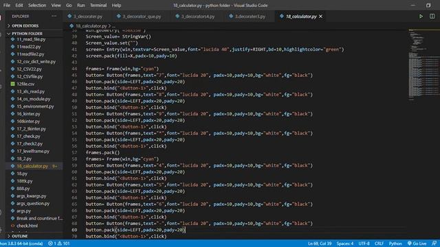 Build calculator by using tkinter in Python смотреть онлайн