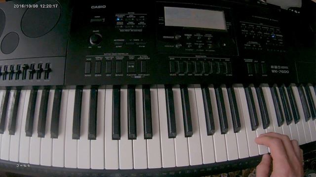 The BEATLES - YESTERDAY casio wk-7600 piano tutorial смотреть онлайн