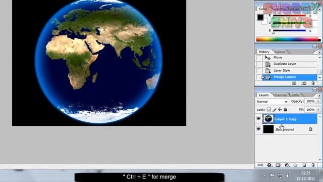 3D Earth Effect in Photoshop смотреть онлайн