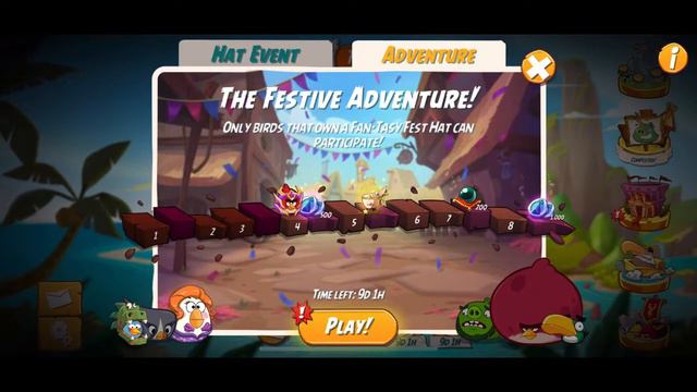 Angry Birds 2- THE FAN-TASY, FESTIVE ADVENTURE! Levels 1-5 with ONLY 3 birds! Gameplay, Walkthrough смотреть онлайн