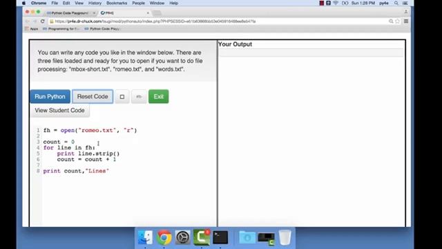 2 0Demonstration Using the Python Playground University of Michigan Coursera смотреть онлайн