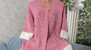 Простейший кардиган для  тёплых весенних дней.