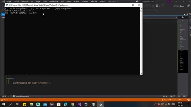 PYTHON İLE İP BİLGİSİ ÖĞRENME - WHOİS VE DOMAİN SORGULAMA смотреть онлайн