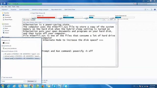 Increase Hard Disk Space by Remove Hiberfil.sys file смотреть онлайн