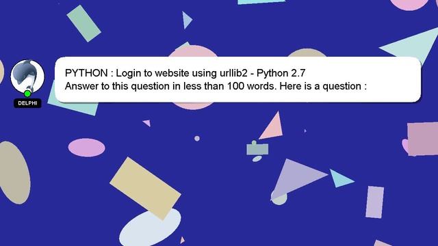PYTHON : Login to website using urllib2 - Python 2.7 смотреть онлайн