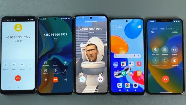 Huawei Y90 + Samsung Z Flip4 + IPhone XS Max + Xiaomi RN11 + Blackview A90 Conference Calls