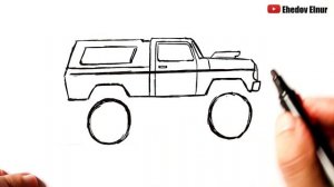Как нарисовать машину Внедорожник