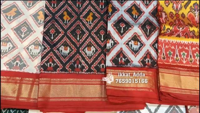 ikkat Silk Sarees | Unique Designs | Pochampally Pattu | Handmade | Buy From Weavers | Saree Videos смотреть онлайн