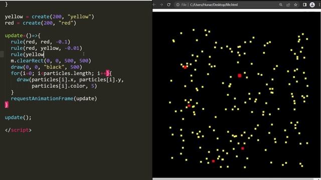 Create Artificial Life From Simple Rules - Particle Life #simulation #programming #javascript смотреть онлайн