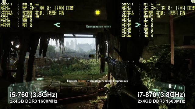 I5 760 Vs I7 870 (9 Games)