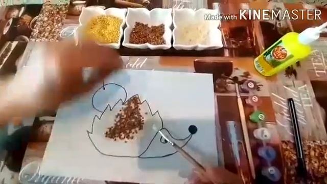 Рисуем крупами. Ёж смотреть онлайн