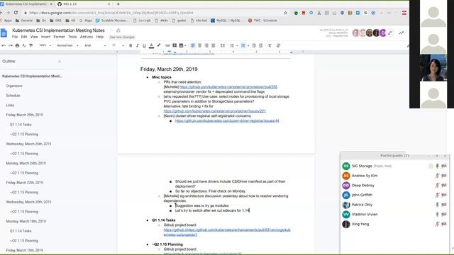 Kubernetes SIG Storage - CSI Implementation Workgroup 20190329 смотреть онлайн