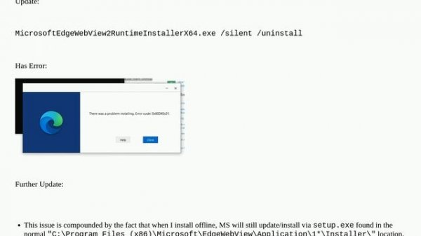 How to uninstall Microsoft Edge WebView2 - Packaged Installation - Via CLI