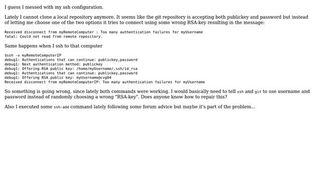 Ubuntu: How to tell git not to use rsa key but username + password? смотреть онлайн