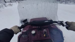 БЫСТРЫЙ ПРОХВАТ НА СНЕГОХОДЕ! Сразу сломался и сильно дымит!