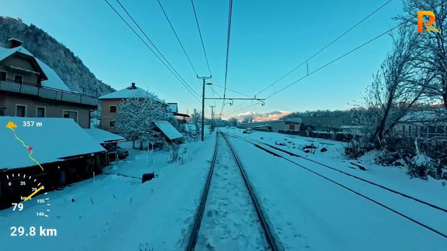 Winter Cab Ride Ljubljana - Jesenice (Slovenian Railways, Slovenia) Train Driver's View In 4K