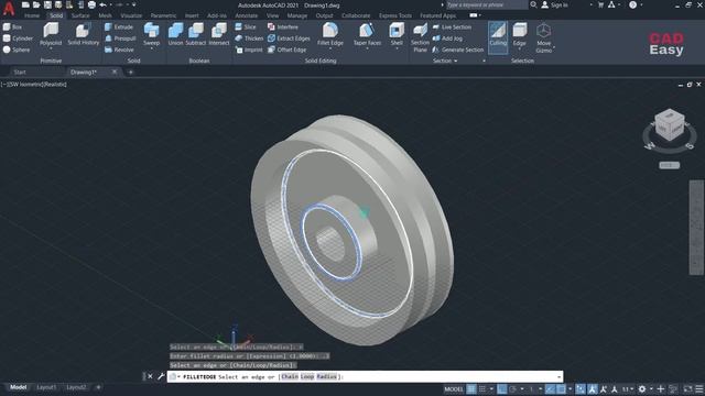 How to make V belt pulley on AutoCAD | How to design V belt pulley on AutoCAD смотреть онлайн