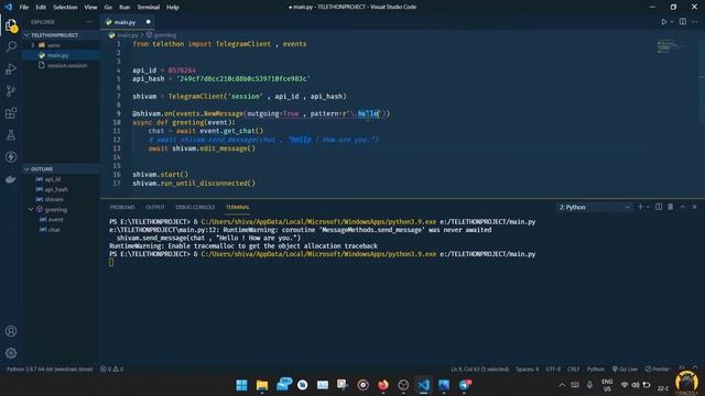 asynchronous vs synchronous | Make Your Own Telegram UserBot Using Telethon | P-3 | Telethon Bots смотреть онлайн