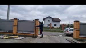 Закладные для откатных ворот в кирпичных столбах