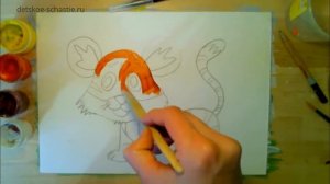 Как нарисовать тигра. УРок по рисованию тигра для детей от 5 лет