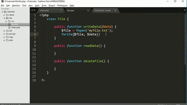 File Handling in PHP: Write data into file смотреть онлайн