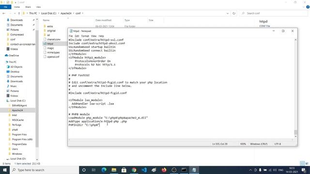 Install php8 on apache server in windows10 | Error Rectified смотреть онлайн