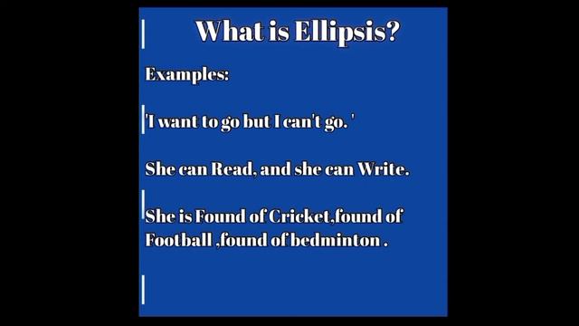 What is Ellipsis? Types of Ellipsis?With Examples смотреть онлайн