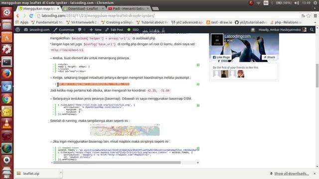 leaflet : showing leaflet map in code igniter смотреть онлайн