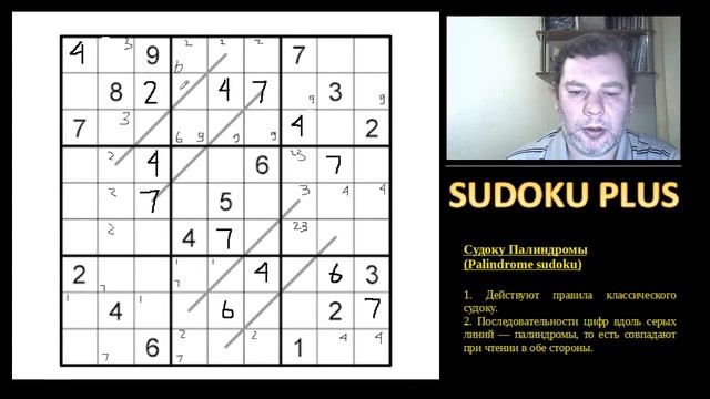 Судоку палиндром (Palindrome sudoku). Великолепное вариантное судоку от маститого автора смотреть онлайн