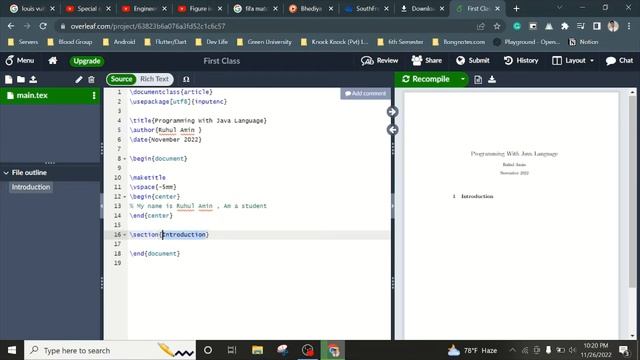 Latex Bangla Tutorials 03 | Create Section, Subsection, Subsubsection, Comments, New Line in Bangla смотреть онлайн