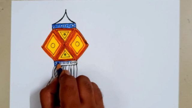 akash kandil drawing | happy diwalidrawing | diwali fire cracker drawing and colouring for kids смотреть онлайн