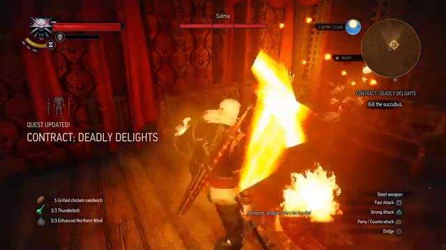 The Witcher 3 - Boss Battle - Geralt vs Salma (The Succubus) смотреть онлайн