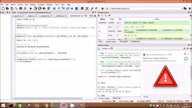 Python Tutorial: Write a Program in Python using Anaconda and Spyder. смотреть онлайн